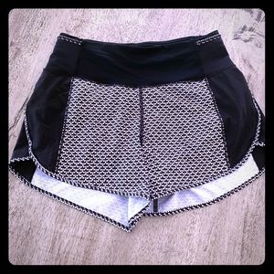 Mid-high rise shorts.